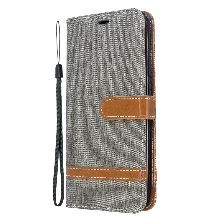 For Xiaomi Redmi 8 Color Matching Denim Texture Horizontal Flip PU Leather Case with Holder & Card Slots & Wallet & Lanyard