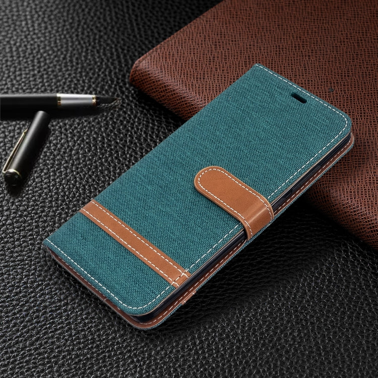 For Xiaomi Redmi 8 Color Matching Denim Texture Horizontal Flip PU Leather Case with Holder & Card Slots & Wallet & Lanyard