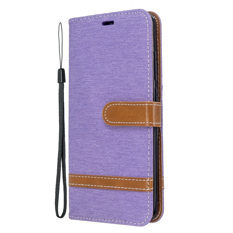 For Xiaomi Redmi 8 Color Matching Denim Texture Horizontal Flip PU Leather Case with Holder & Card Slots & Wallet & Lanyard