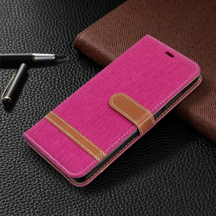 For Xiaomi Redmi 8 Color Matching Denim Texture Horizontal Flip PU Leather Case with Holder & Card Slots & Wallet & Lanyard