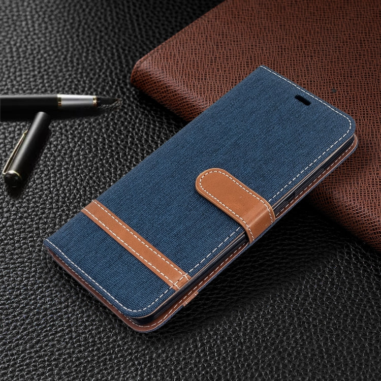 For Xiaomi Redmi 8 Color Matching Denim Texture Horizontal Flip PU Leather Case with Holder & Card Slots & Wallet & Lanyard