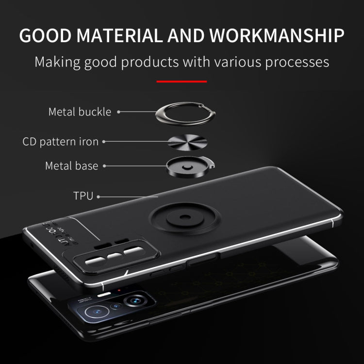 For Xiaomi Mi 11T Metal Ring Holder 360 Degree Rotating TPU Case