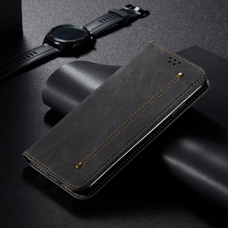 For Xiaomi Redmi Note 10 Lite Denim Texture Casual Style Horizontal Flip Leather Case with Holder & Card Slots & Wallet
