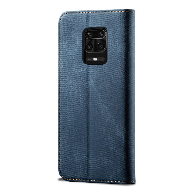 For Xiaomi Redmi Note 10 Lite Denim Texture Casual Style Horizontal Flip Leather Case with Holder & Card Slots & Wallet