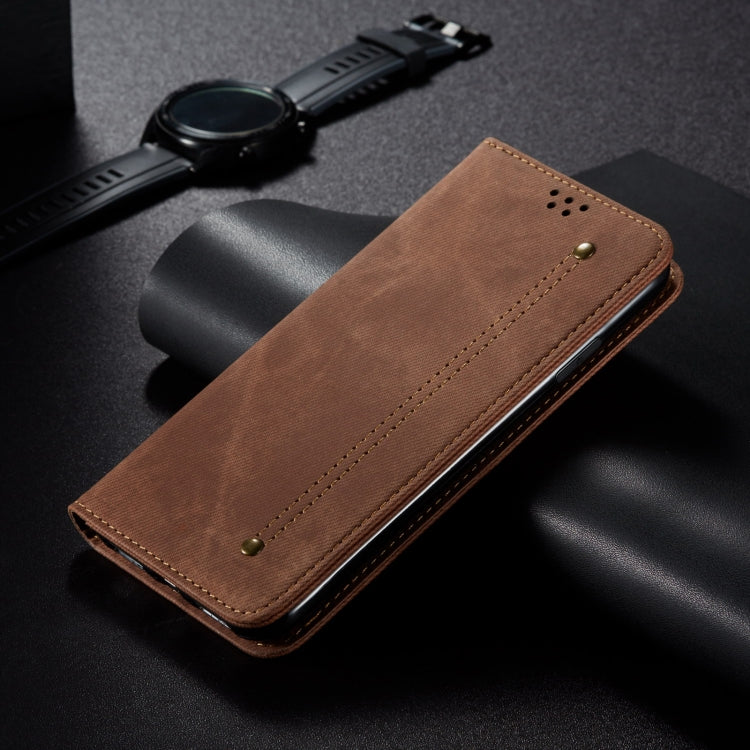 For Xiaomi Redmi Note 10 Lite Denim Texture Casual Style Horizontal Flip Leather Case with Holder & Card Slots & Wallet