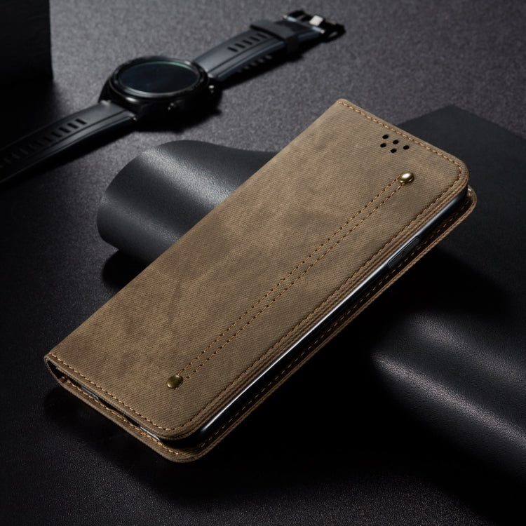 For Xiaomi Redmi Note 10 Lite Denim Texture Casual Style Horizontal Flip Leather Case with Holder & Card Slots & Wallet