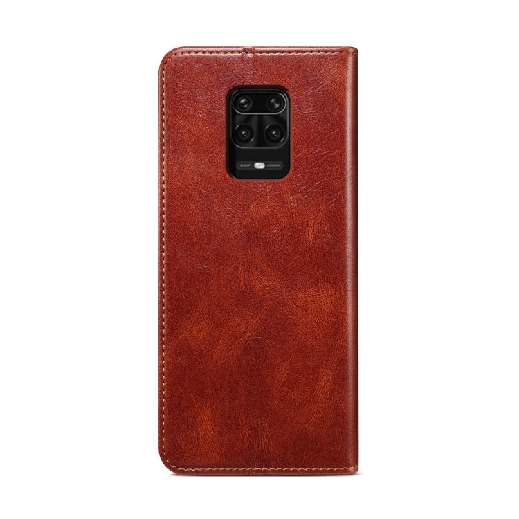 For Xiaomi Redmi Note 10 Lite Simple Wax Crazy Horse Texture Horizontal Flip Leather Case with Card Slots & Wallet