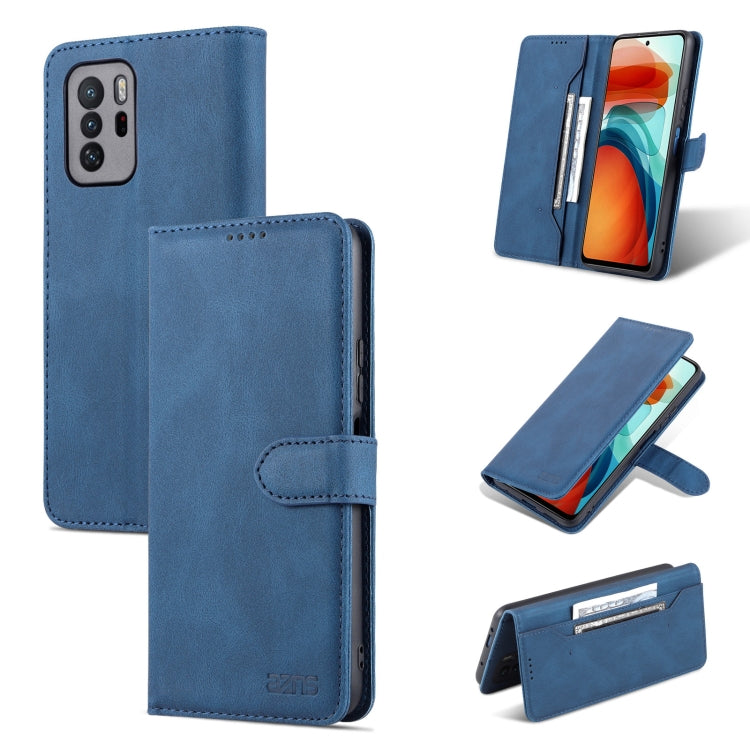 For Xiaomi Redmi Note 10 Pro 5G / Poco X3 GT AZNS Dream II Skin Feel PU+TPU Horizontal Flip Leather Case with Holder & Card Slots & Wallet