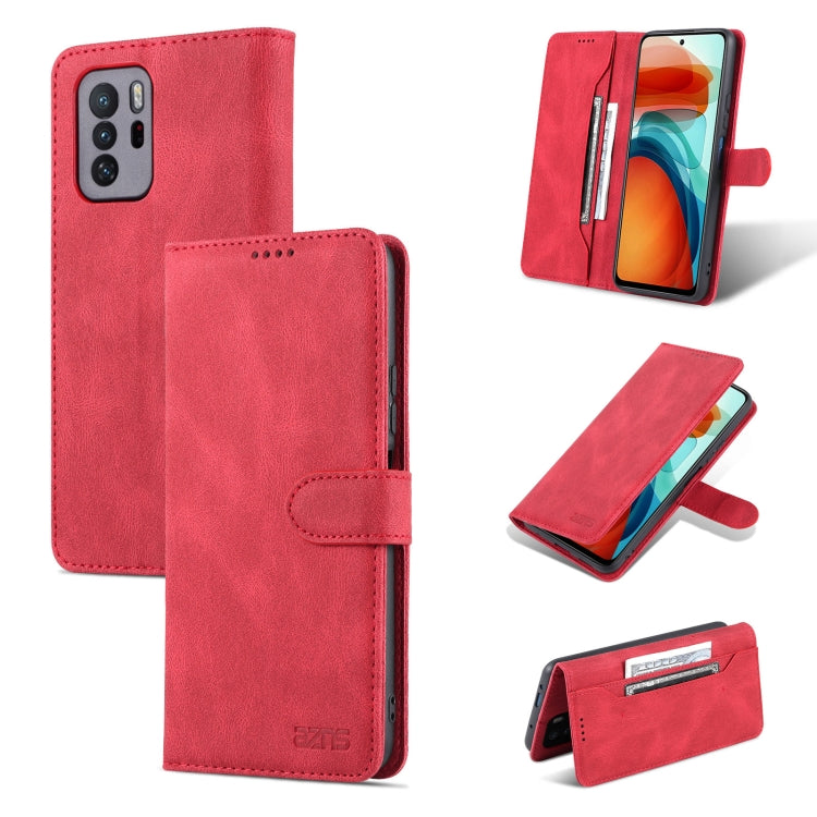 For Xiaomi Redmi Note 10 Pro 5G / Poco X3 GT AZNS Dream II Skin Feel PU+TPU Horizontal Flip Leather Case with Holder & Card Slots & Wallet