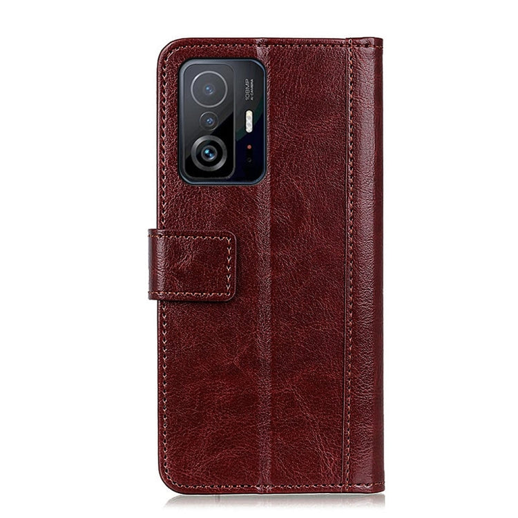 For Xiaomi Mi 11T / 11T Pro Peas Crazy Horse Texture Horizontal Flip Leather Case with Holder & Card Slots & Wallet