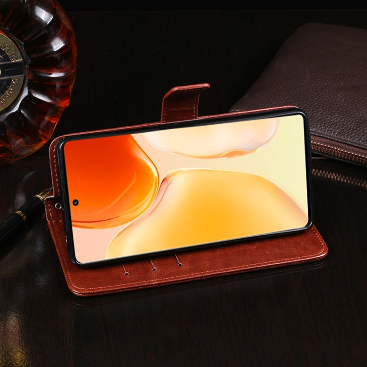 For vivo X70 Pro idewei Crazy Horse Texture Horizontal Flip Leather Case with Holder & Card Slots & Wallet