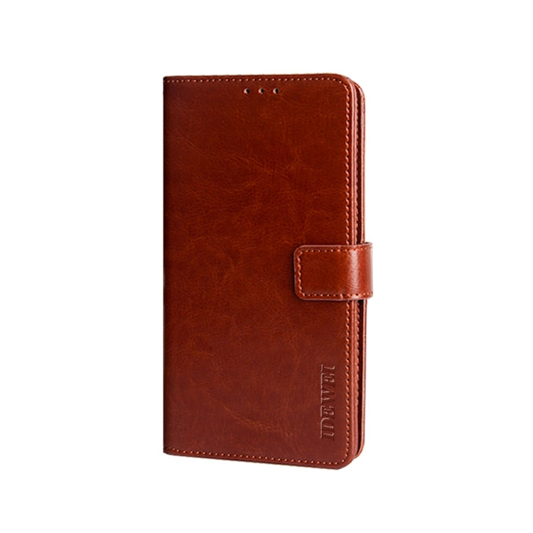 For vivo X70 Pro idewei Crazy Horse Texture Horizontal Flip Leather Case with Holder & Card Slots & Wallet