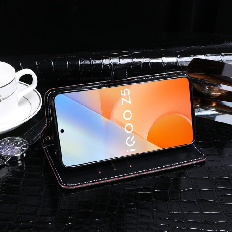 For vivo iQOO Z5 idewei Crocodile Texture Horizontal Flip Leather Case with Holder & Card Slots & Wallet