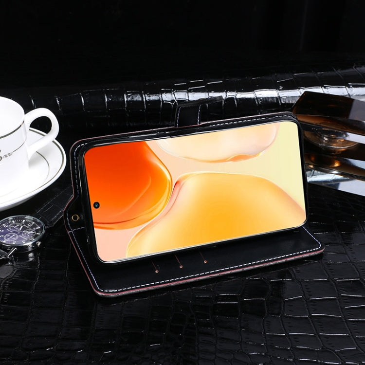 For vivo X70 Pro idewei Crocodile Texture Horizontal Flip Leather Case with Holder & Card Slots & Wallet