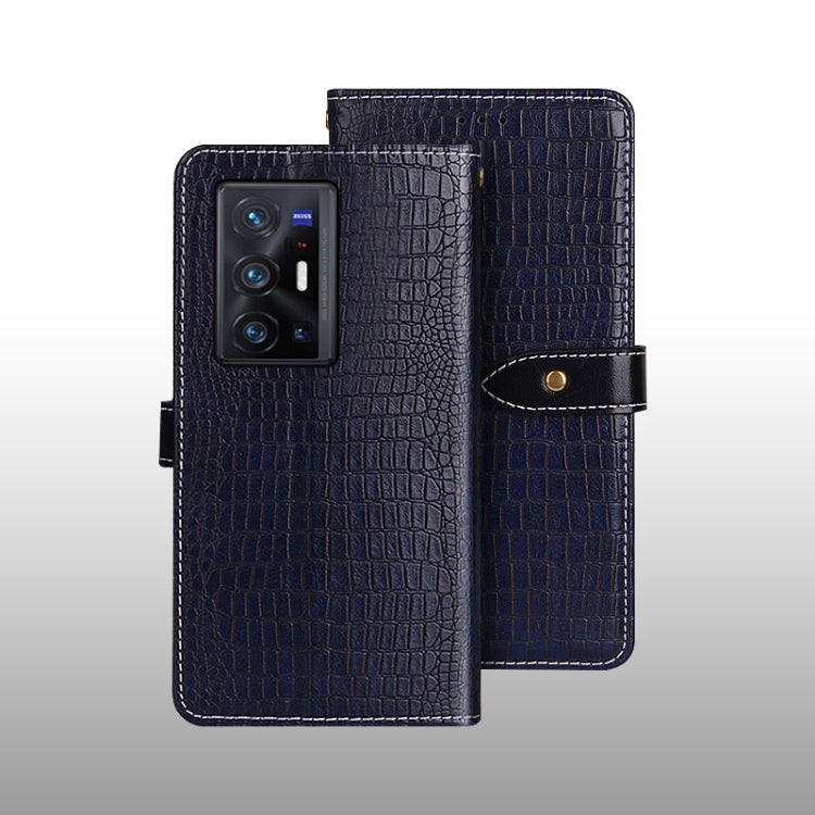 For vivo X70 Pro+ idewei Crocodile Texture Horizontal Flip Leather Case with Holder & Card Slots & Wallet