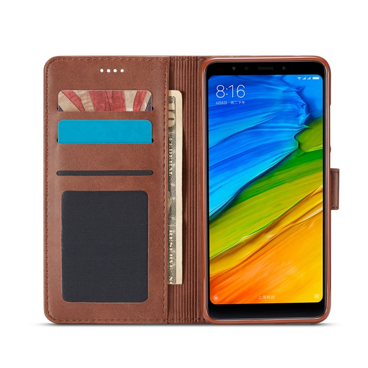 LC.IMEEKE For Xiaomi Redmi 5 Plus Calf Texture Horizontal Flip Leather Case, with Holder & Card Slots & Wallet