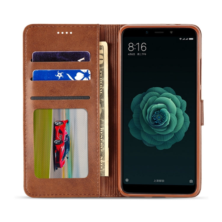 LC.IMEEKE For Xiaomi Mi 6X Calf Texture Horizontal Flip Leather Case, with Holder & Card Slots & Wallet