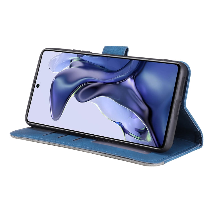 For Xiaomi Mi 11T Stitching Calf Texture Horizontal Flip Leather Case with Holder & Card Slots & Wallet