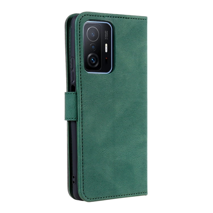 For Xiaomi Mi 11T Stitching Calf Texture Horizontal Flip Leather Case with Holder & Card Slots & Wallet