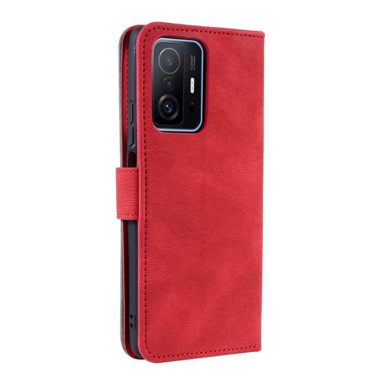 For Xiaomi Mi 11T Stitching Calf Texture Horizontal Flip Leather Case with Holder & Card Slots & Wallet