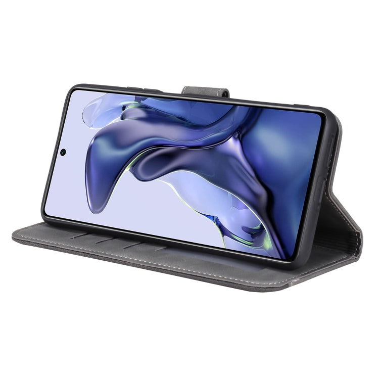 For Xiaomi Mi 11T Stitching Calf Texture Horizontal Flip Leather Case with Holder & Card Slots & Wallet
