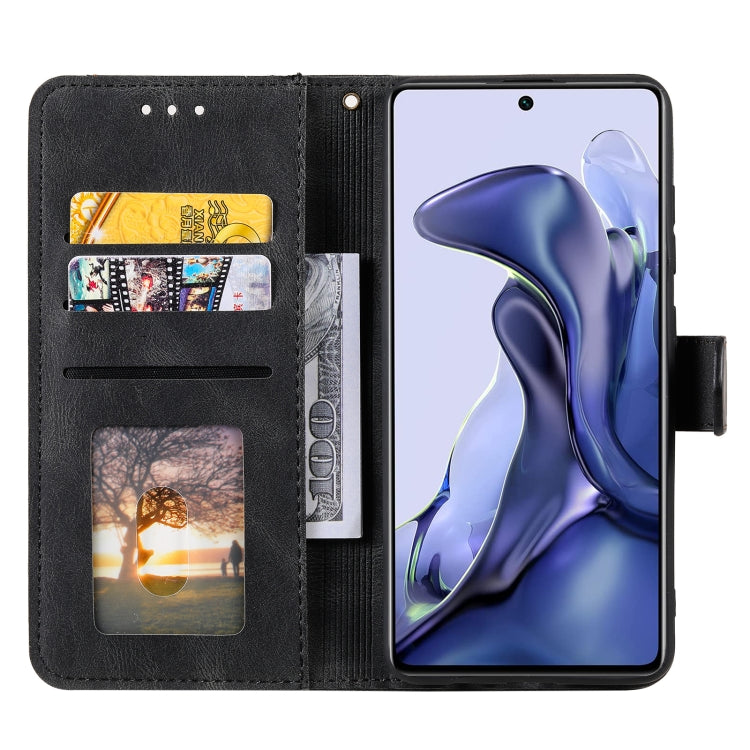 For Xiaomi Mi 11T Stitching Calf Texture Horizontal Flip Leather Case with Holder & Card Slots & Wallet