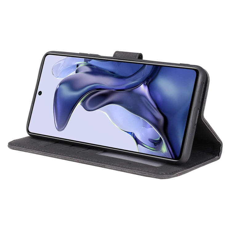 For Xiaomi Mi 11T Stitching Calf Texture Horizontal Flip Leather Case with Holder & Card Slots & Wallet