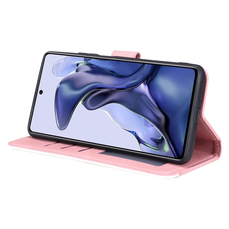 For Xiaomi Mi 11T Stitching Calf Texture Horizontal Flip Leather Case with Holder & Card Slots & Wallet