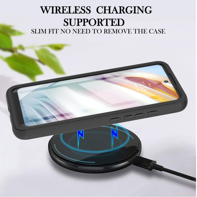 For Motorola Moto G60 Starry Sky Solid Color Series Shockproof PC + TPU Protective Case with PET Film