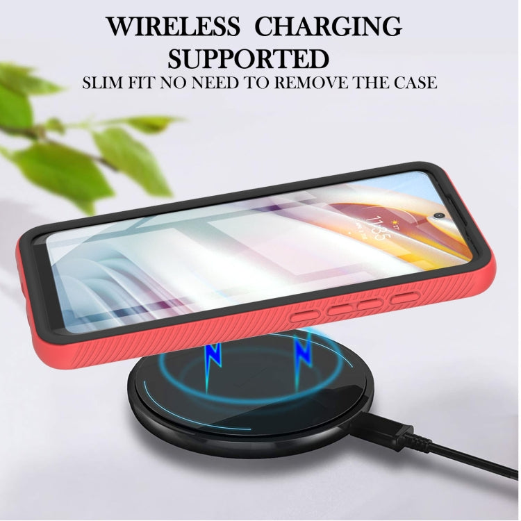 For Motorola Moto G60 Starry Sky Solid Color Series Shockproof PC + TPU Protective Case with PET Film