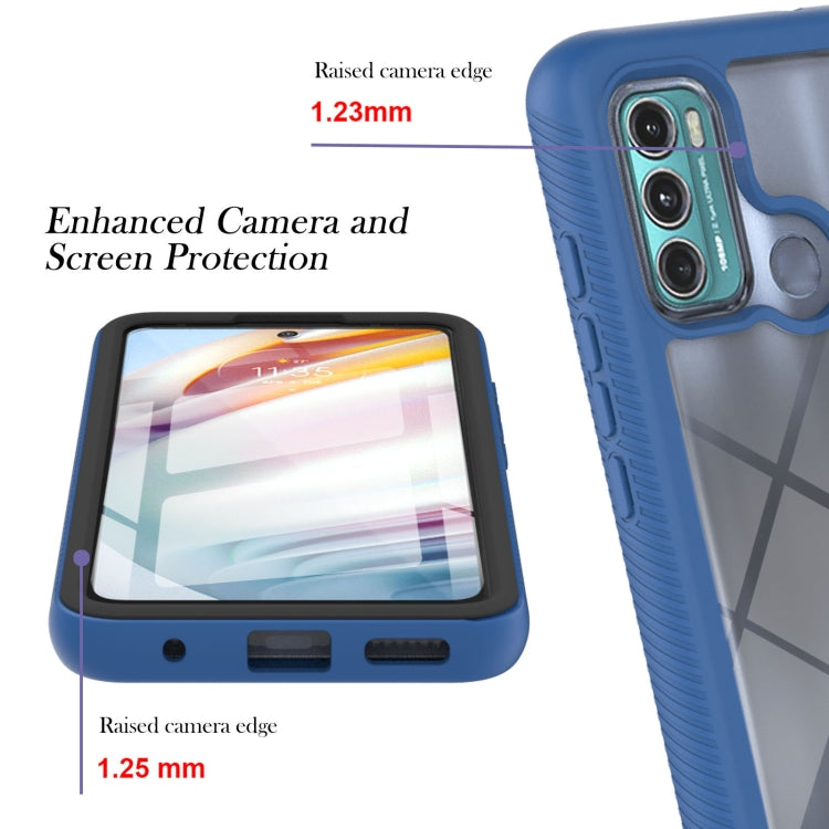 For Motorola Moto G60 Starry Sky Solid Color Series Shockproof PC + TPU Protective Case with PET Film