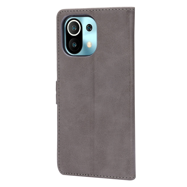 For Xiaomi Mi 11 Embossed Happy Cat Pattern Horizontal Flip Leather Case with Holder & Card Slots & Wallet