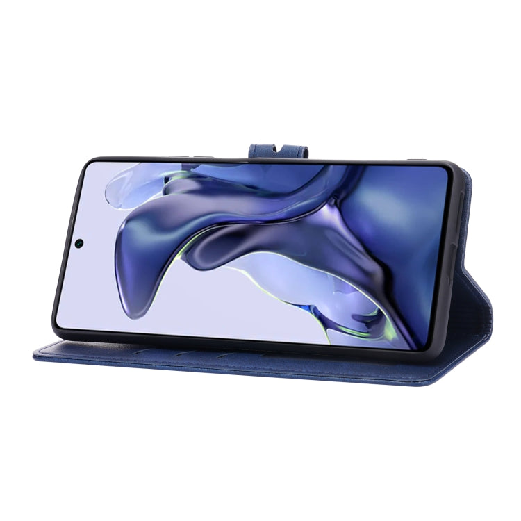 For Xiaomi Mi 11T Embossed Happy Cat Pattern Horizontal Flip Leather Case with Holder & Card Slots & Wallet