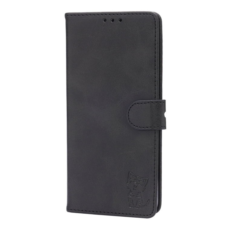 For Xiaomi Mi 11 Ultra Embossed Happy Cat Pattern Horizontal Flip Leather Case with Holder & Card Slots & Wallet