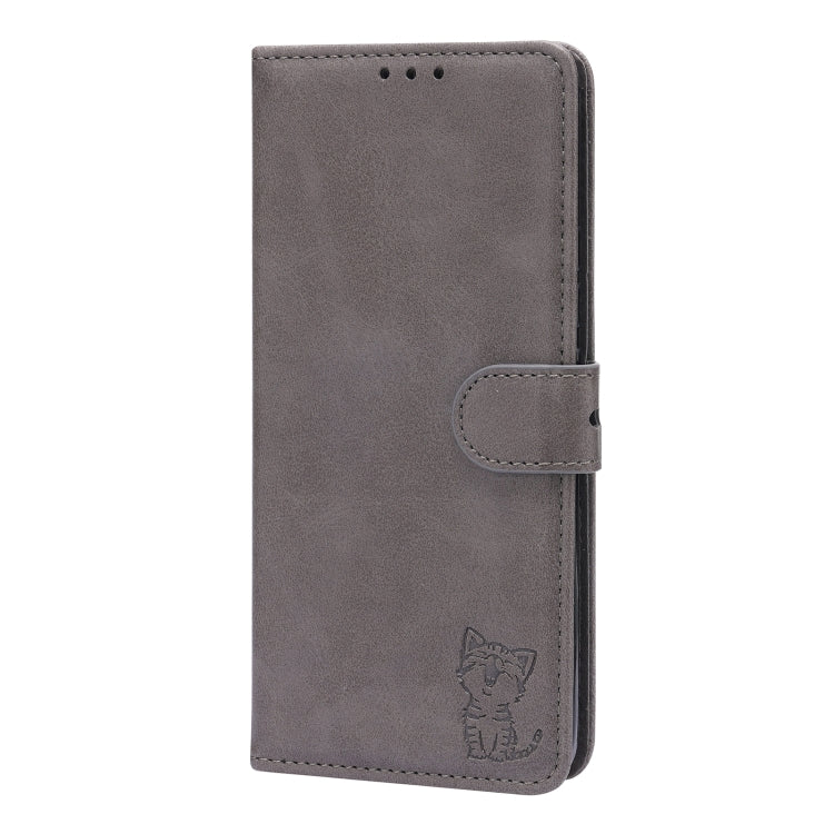 For Xiaomi Mi 11 Ultra Embossed Happy Cat Pattern Horizontal Flip Leather Case with Holder & Card Slots & Wallet
