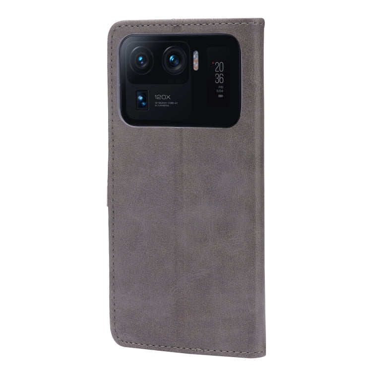 For Xiaomi Mi 11 Ultra Embossed Happy Cat Pattern Horizontal Flip Leather Case with Holder & Card Slots & Wallet