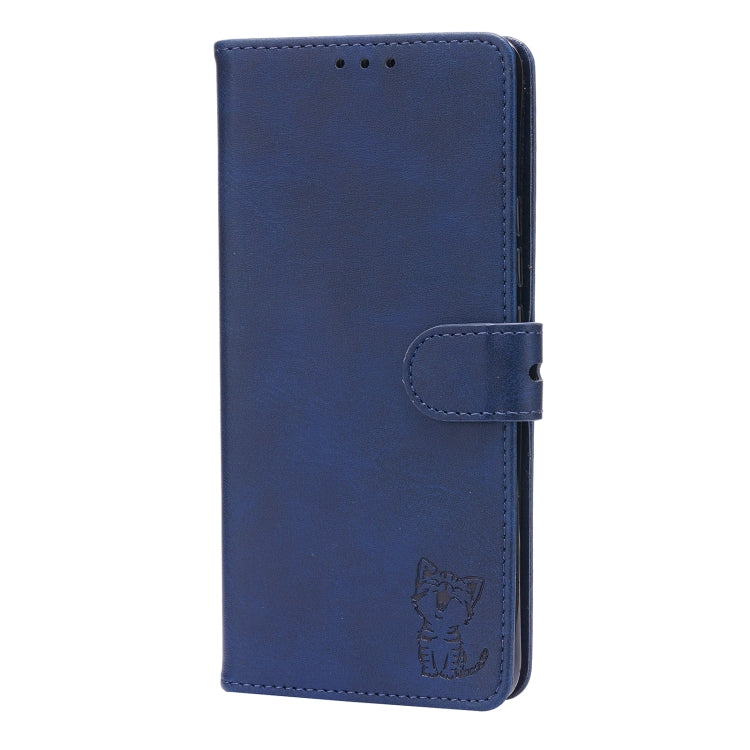 For Xiaomi Mi 11 Ultra Embossed Happy Cat Pattern Horizontal Flip Leather Case with Holder & Card Slots & Wallet