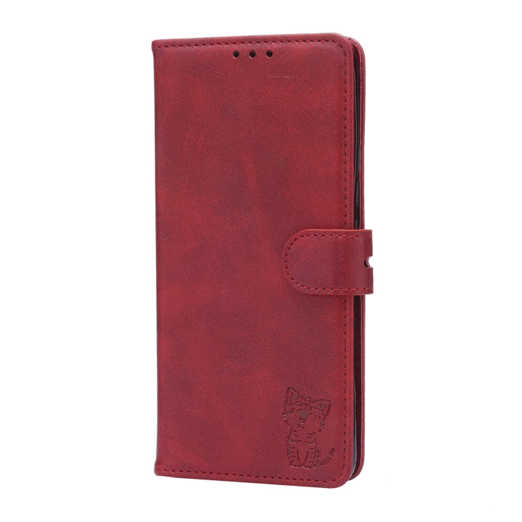 For Xiaomi Mi 11 Ultra Embossed Happy Cat Pattern Horizontal Flip Leather Case with Holder & Card Slots & Wallet