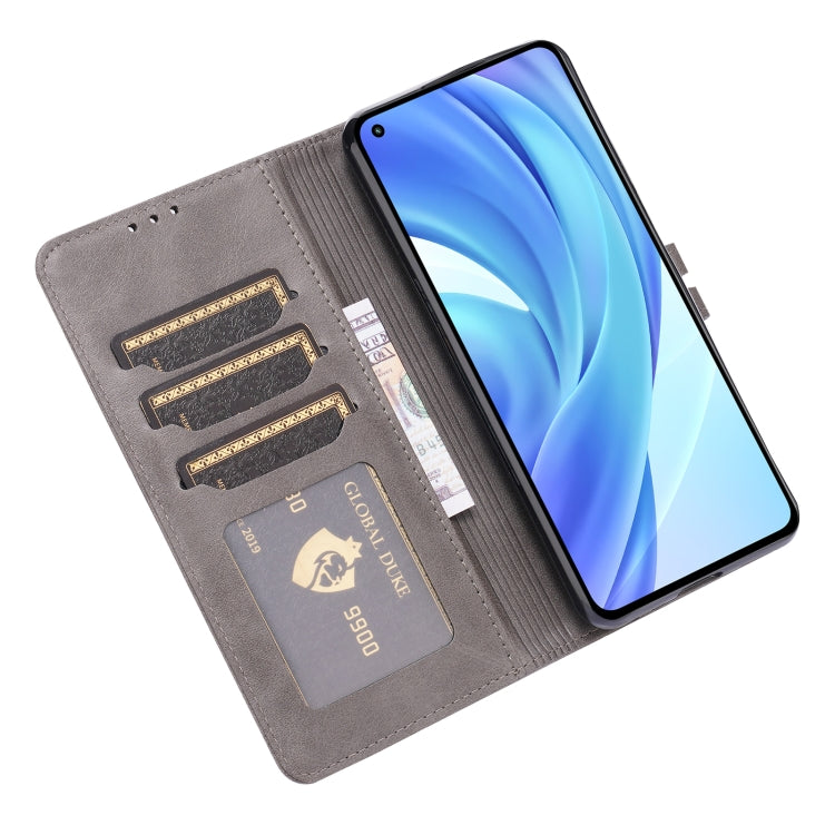 For Xiaomi Mi 11 Lite Embossed Happy Cat Pattern Horizontal Flip Leather Case with Holder & Card Slots & Wallet