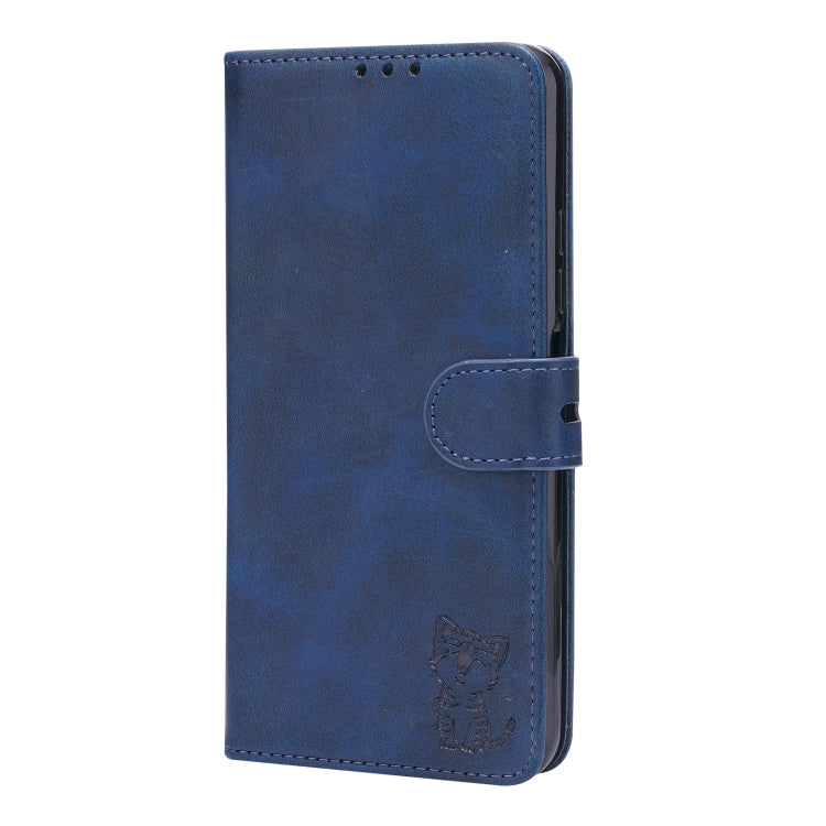 For Xiaomi Mi 11 Lite Embossed Happy Cat Pattern Horizontal Flip Leather Case with Holder & Card Slots & Wallet