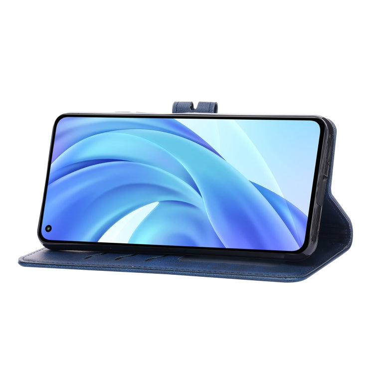 For Xiaomi Mi 11 Lite Embossed Happy Cat Pattern Horizontal Flip Leather Case with Holder & Card Slots & Wallet