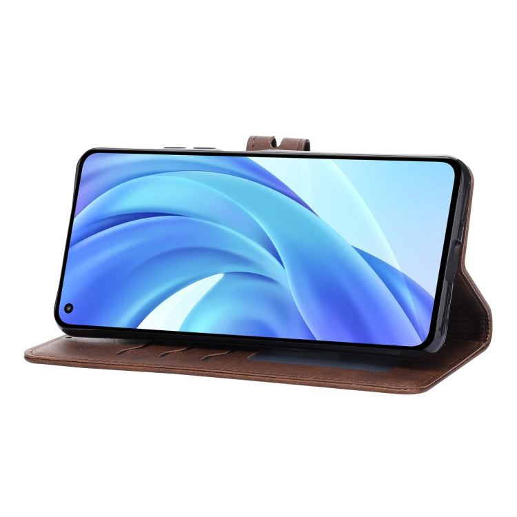 For Xiaomi Mi 11 Lite Embossed Happy Cat Pattern Horizontal Flip Leather Case with Holder & Card Slots & Wallet