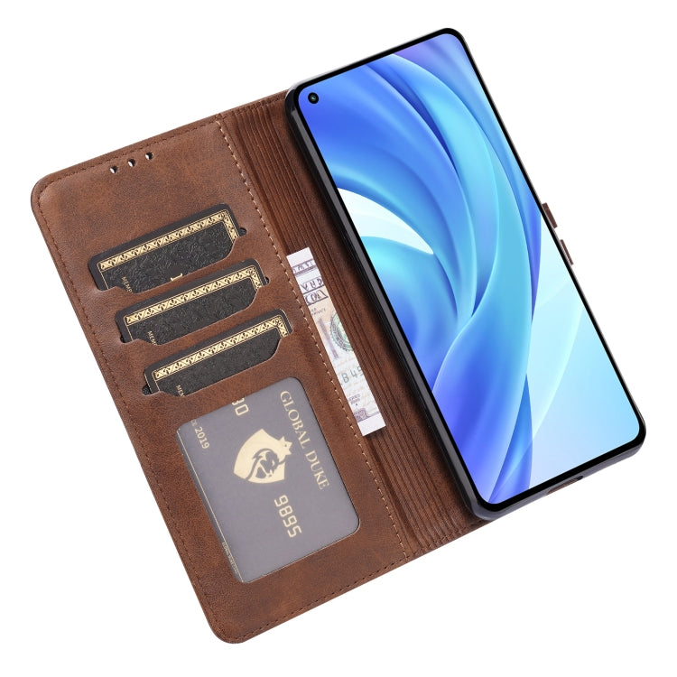 For Xiaomi Mi 11 Lite Embossed Happy Cat Pattern Horizontal Flip Leather Case with Holder & Card Slots & Wallet