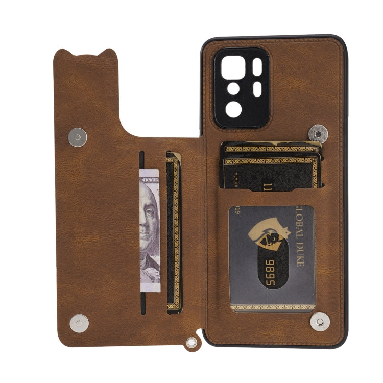 For Xiaomi Redmi Note 10 Pro (China) Mandala Embossed PU + TPU Magnetic Case with Card Slots & Holder & Lanyard