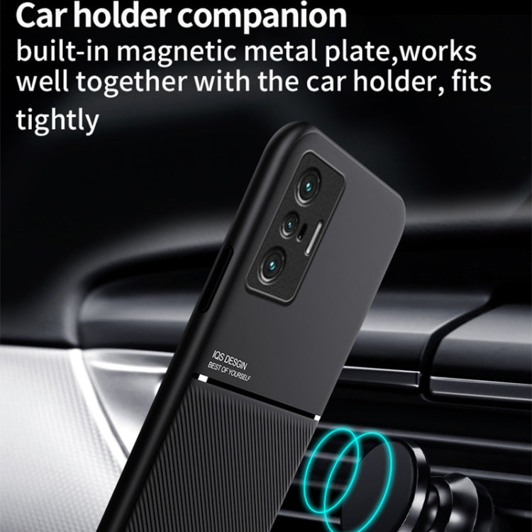 For vivo X70 Pro+ Classic Tilt Strip Grain Magnetic Shockproof PC + TPU Case