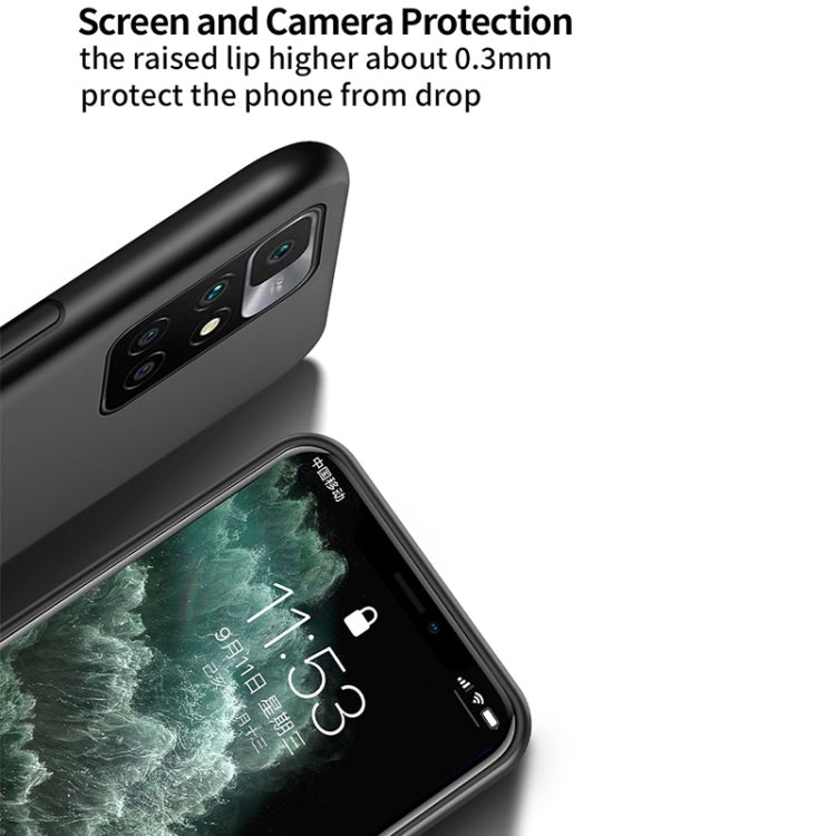 For Xiaomi Redmi 10 Classic Tilt Strip Grain Magnetic Shockproof PC + TPU Case