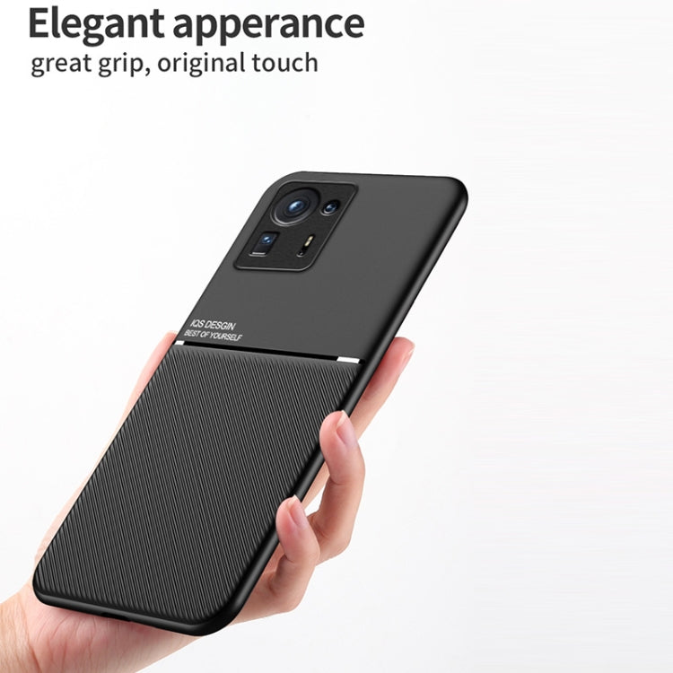 For Xiaomi Mi Mix 4 Classic Tilt Strip Grain Magnetic Shockproof PC + TPU Case