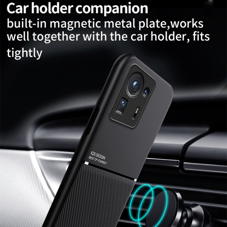 For Xiaomi Mi Mix 4 Classic Tilt Strip Grain Magnetic Shockproof PC + TPU Case