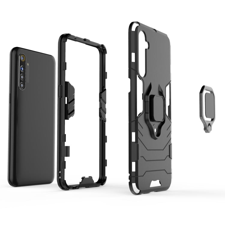 For OPPO Realme XT & K5 Shockproof PC + TPU Protective Case with Magnetic Ring Holder