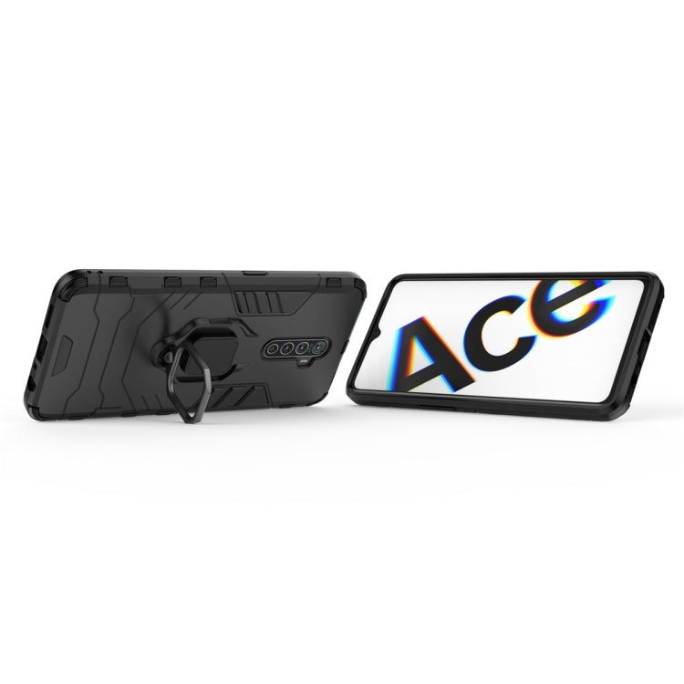 For OPPO Reno Ace Shockproof PC + TPU Protective Case with Magnetic Ring Holder